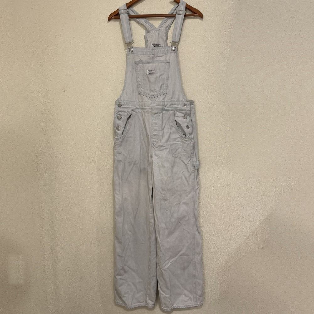 Levi's Denim Overalls Light Wash Two Horses Brand Bib Womens Size Medium